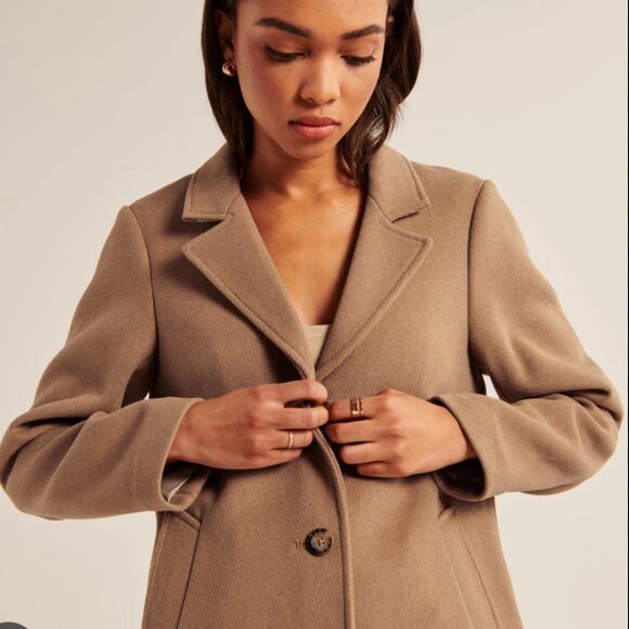 Abercrombie & Fitch Tan Trench Coat - Picture 3 of 5